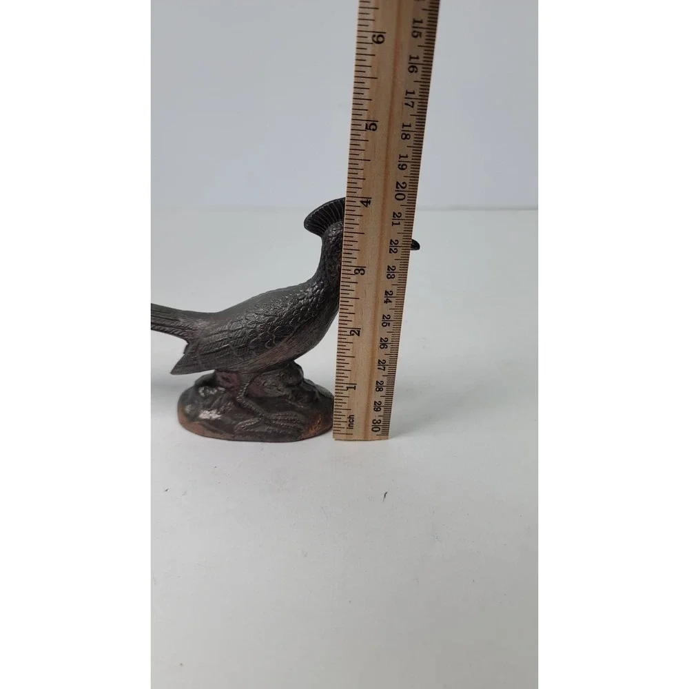 Vintage 1973 Roadrunner Bird Figurine Paperweight Brass Trinket